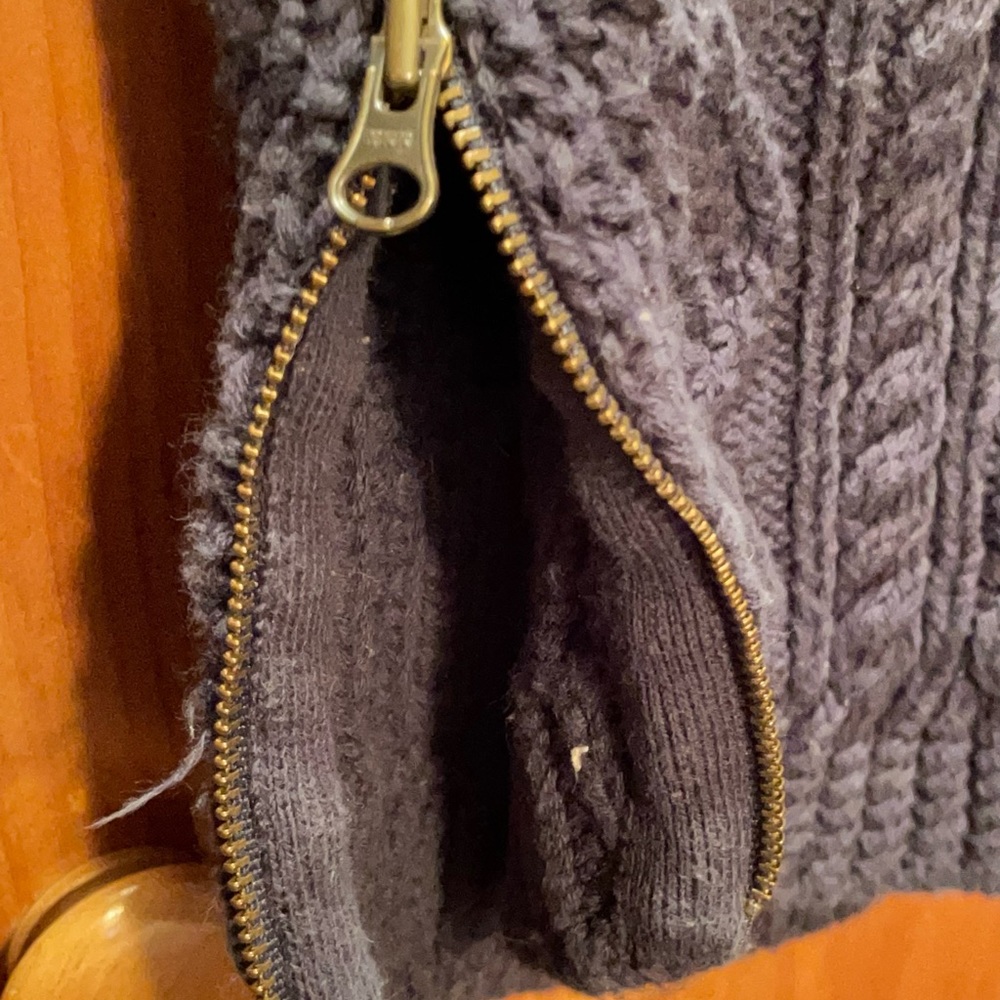 LL Bean Women's Signature Cotton Fisherman Tunic Sweater, Colorblock XXS - Picture 5 of 5